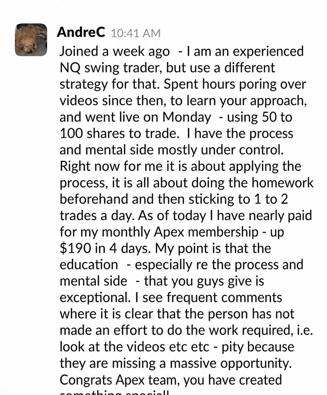 AndreC community review